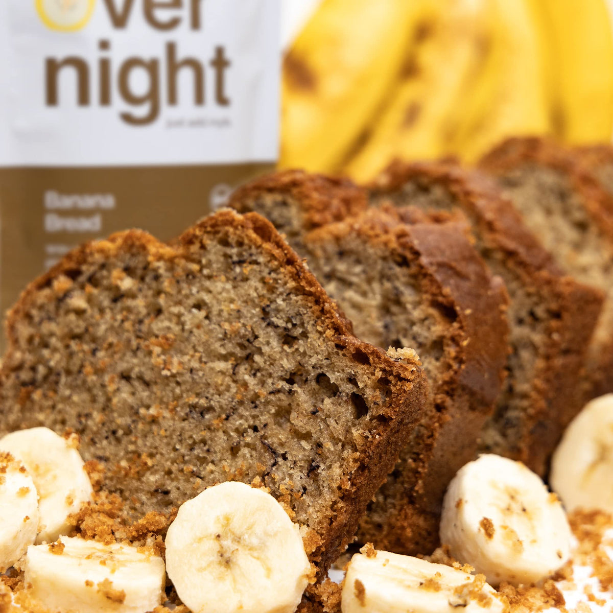 Oats Overnight Banana Bread – Vegan Overnight Oats with 20g Protein, Gluten Free, Non-GMO (8 Pack)