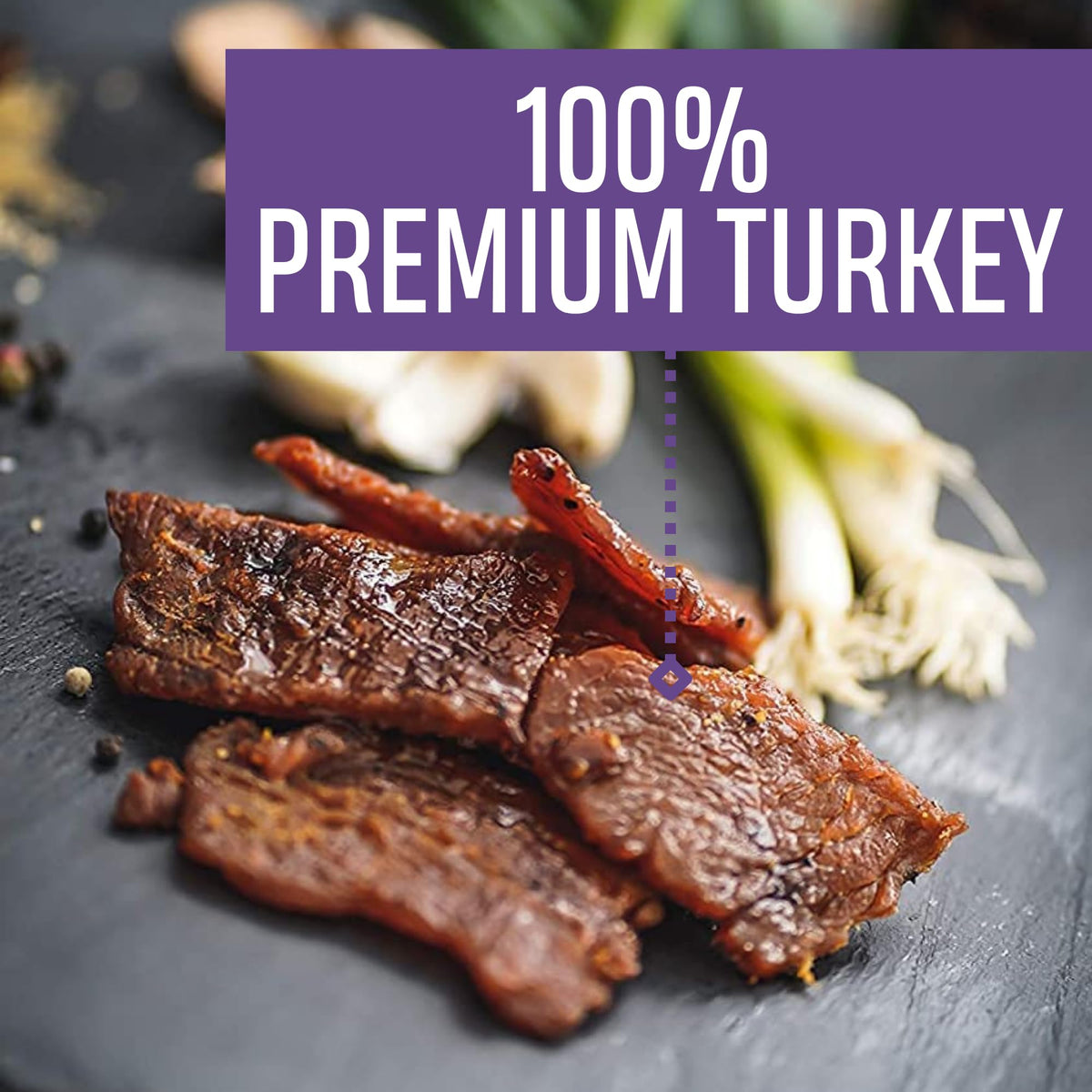 Oberto Teriyaki Turkey Jerky — 10 g Protein per 1 oz, No Artificial Ingredients, Pack of 8 (2.7 oz each)