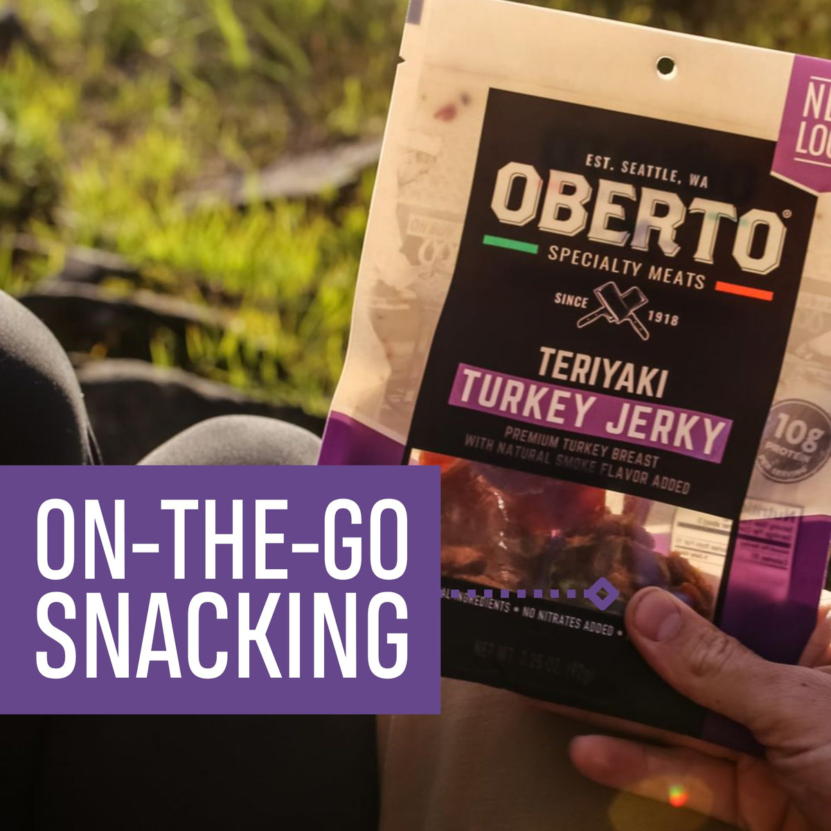 Oberto Teriyaki Turkey Jerky — 10 g Protein per 1 oz, No Artificial Ingredients, Pack of 8 (2.7 oz each)