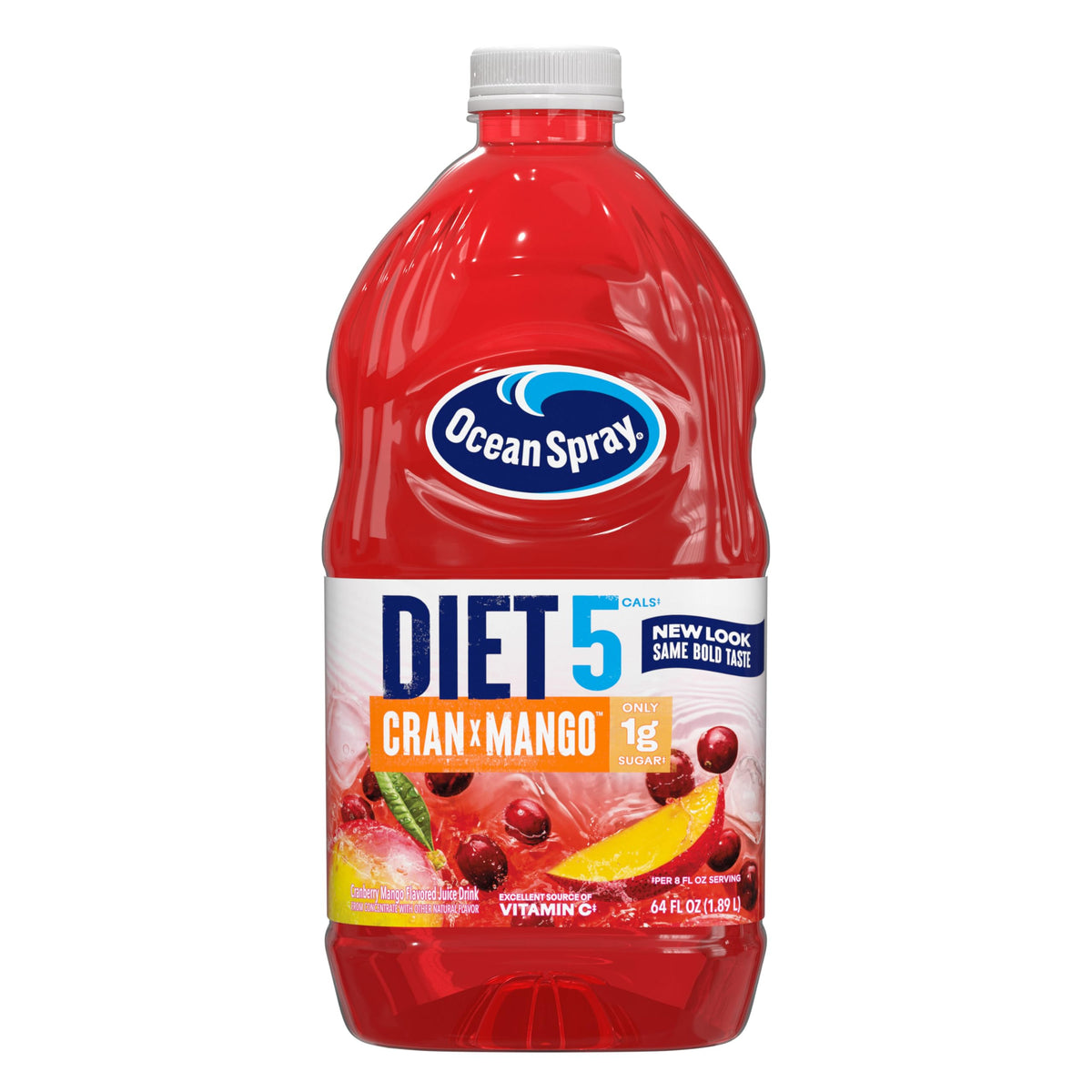 Ocean Spray Diet Cran-Mango Cranberry Mango Juice Drink – 64 oz Bottle (Pack of 8)