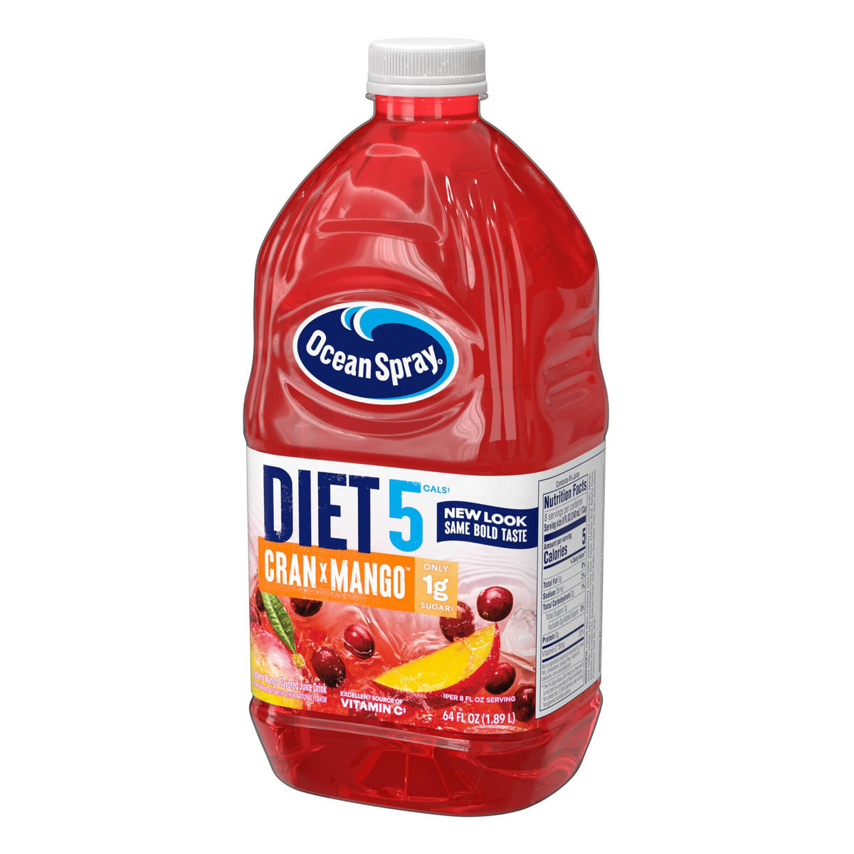 Ocean Spray Diet Cran-Mango Cranberry Mango Juice Drink – 64 oz Bottle (Pack of 8)