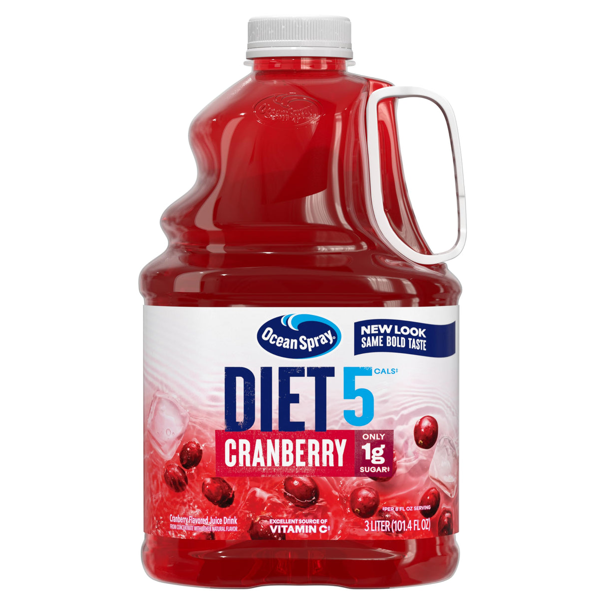 Ocean Spray Diet Cranberry Juice Drink - 101.4 fl oz Bottle (Pack of 6) | Low-Calorie Cranberry Beverage