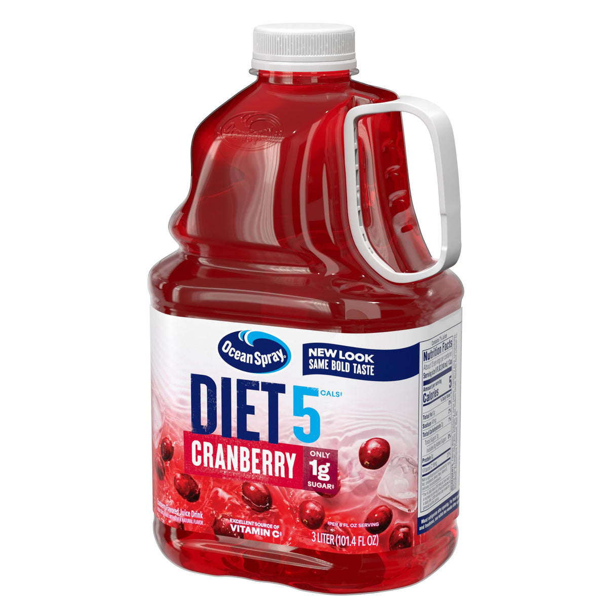 Ocean Spray Diet Cranberry Juice Drink - 101.4 fl oz Bottle (Pack of 6) | Low-Calorie Cranberry Beverage