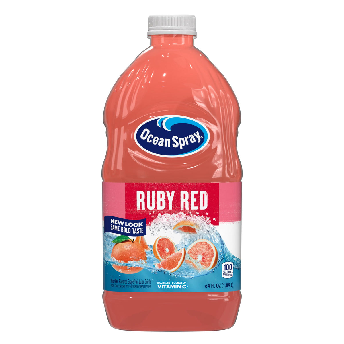 Ocean Spray Ruby Red Grapefruit Juice Drink, 64 Fl Oz Bottle (Pack of 8) – No HFCS & Vitamin C