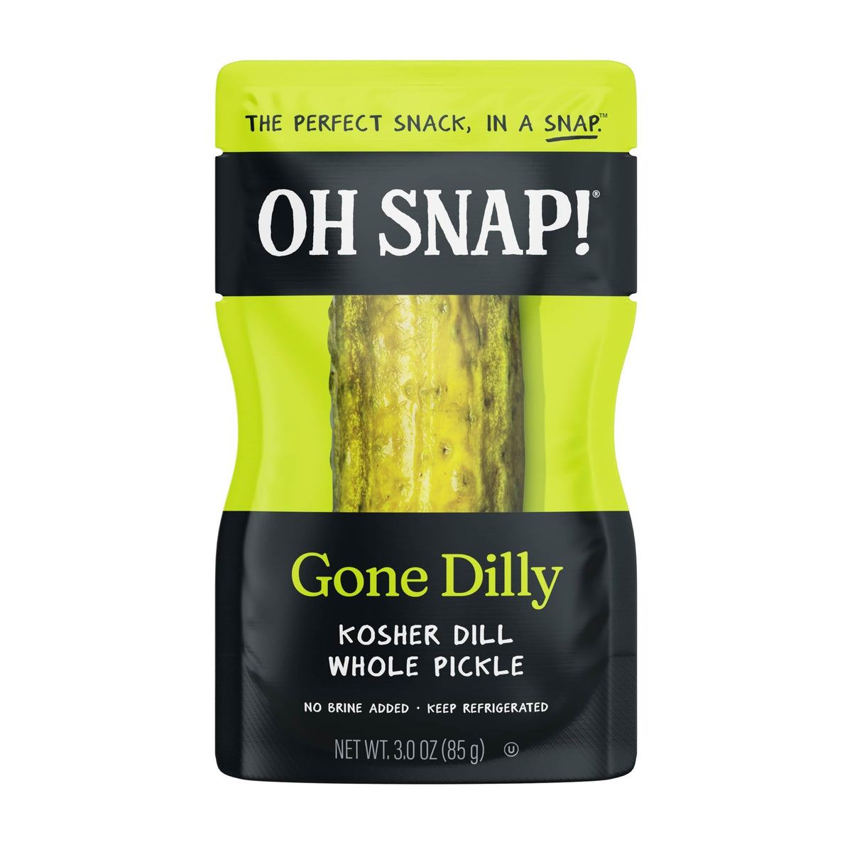 OH SNAP! Gone Dilly Whole Pickle Snack (12 Pack) – Gluten-Free & Non-GMO