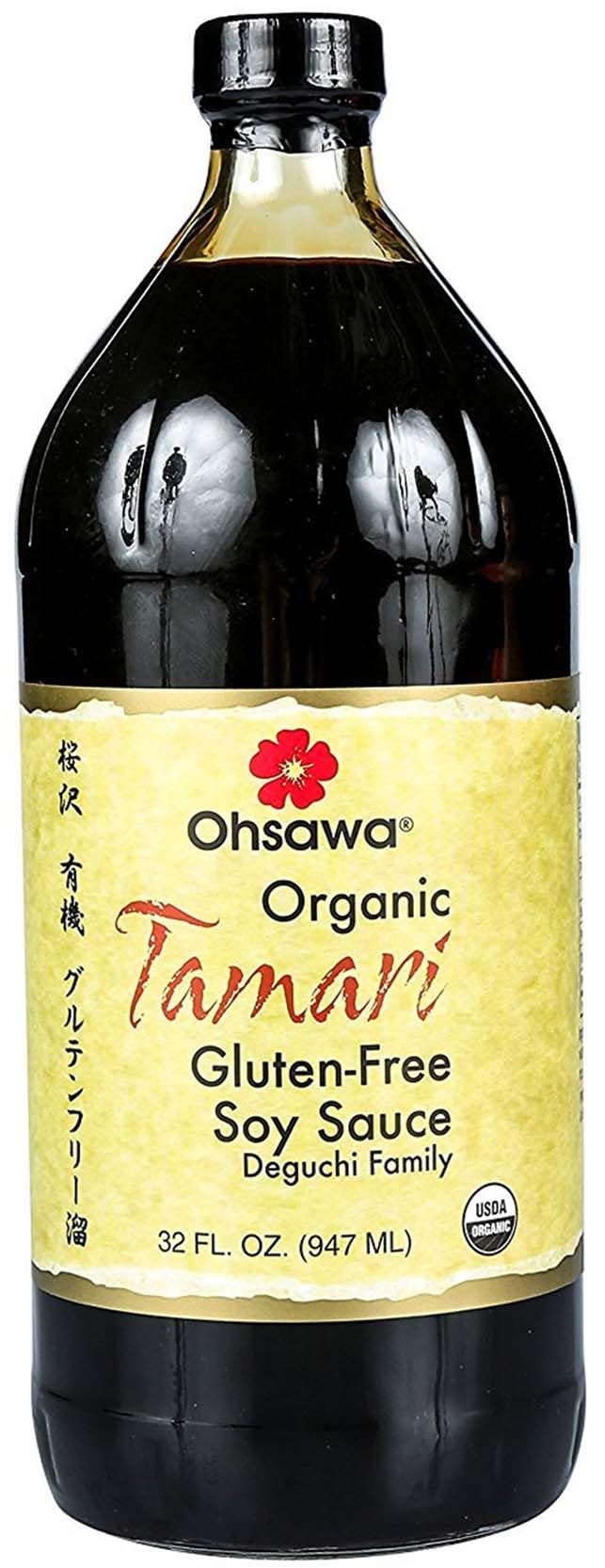 Ohsawa Wheat-Free Tamari Soy Sauce - Traditionally Brewed, Gluten-Free, Non-GMO, 32 Fl Oz