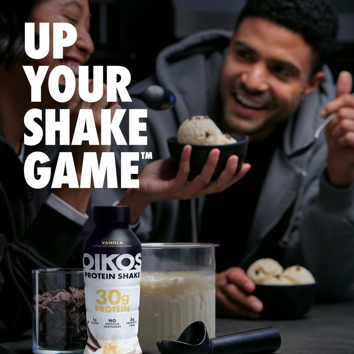 Oikos Chocolate Protein Shake – 30g Protein, Shelf-Stable Ready-to-Drink, 12 fl oz Pack
