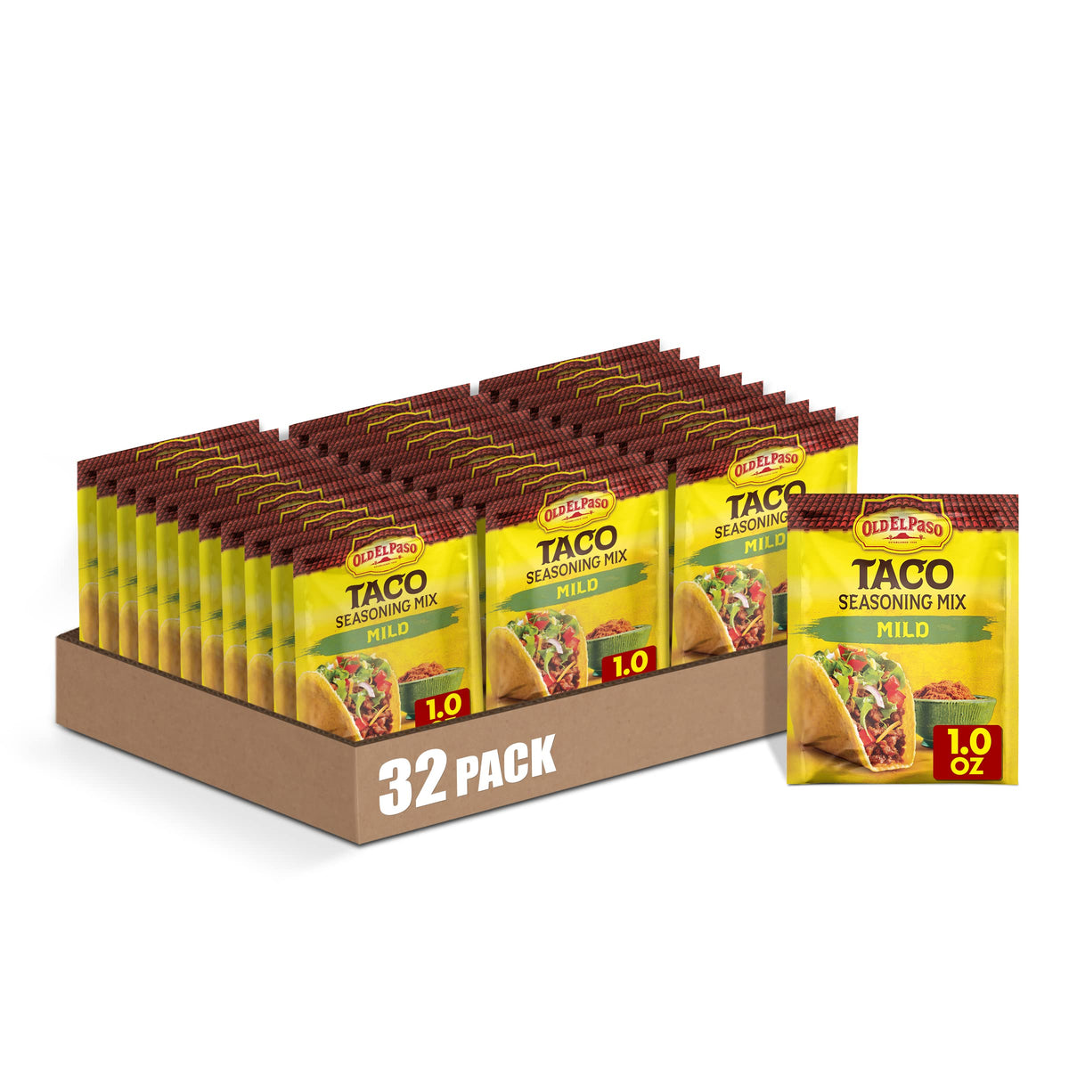 Old El Paso Mild Taco Seasoning Mix - Gluten Free, 32-Pack, 1oz Each