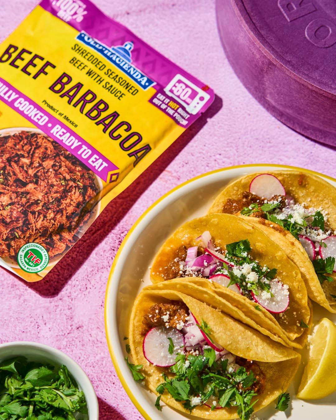 Old Hacienda Beef Barbacoa – Pack of 3 (8 oz), Fully Cooked, 18g Protein