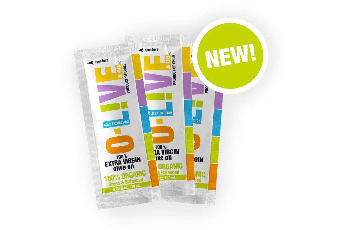O-Live & Co. USDA Organic Premium EVOO Packets — 50 Single-Serve Sticks