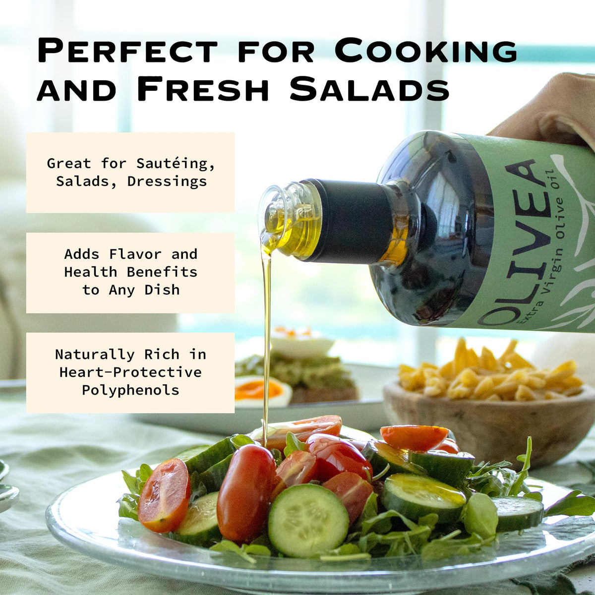 OLIVEA High Phenolic Olive Oil – 500+ mg/kg Polyphenols | Early Harvest Koroneiki EVOO 500ml