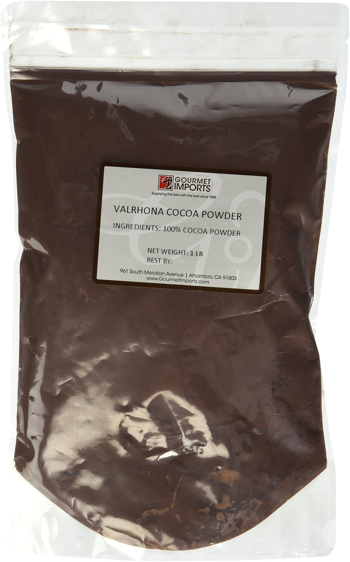 OLIVENATION Valrhona Cocoa Powder 100% Cacao, 1 lb — Unsweetened Dutch-Processed for Baking & Drinks