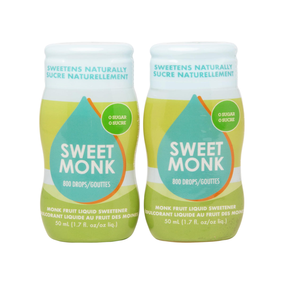 SweetMonk Monk Fruit Liquid Sweetener Drops – 0 Cal, Keto Friendly (2-Pack) | OLÜ NATURALS
