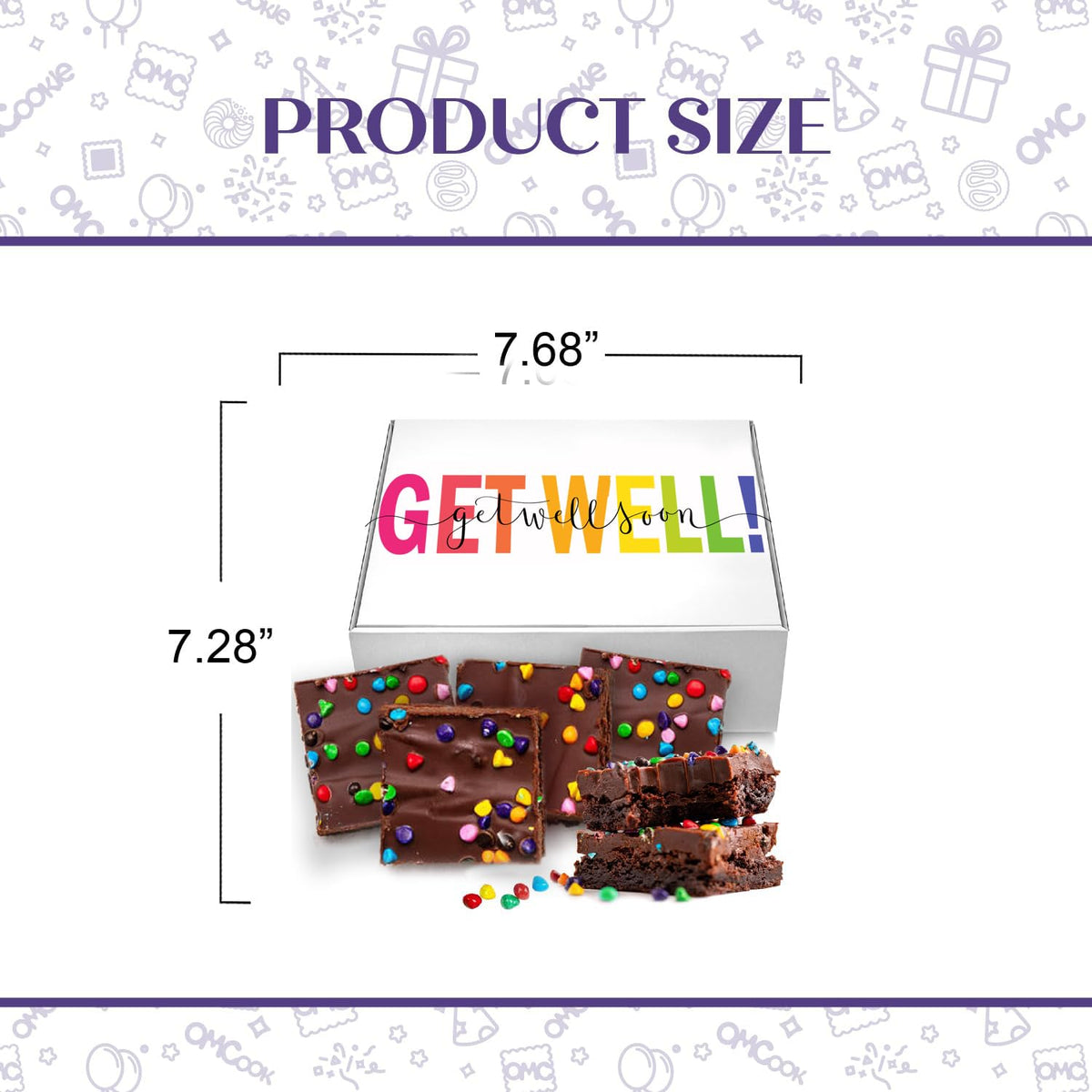 OMCookie Get Well Soon Gift Basket – Nut Free Brownies & Cookies