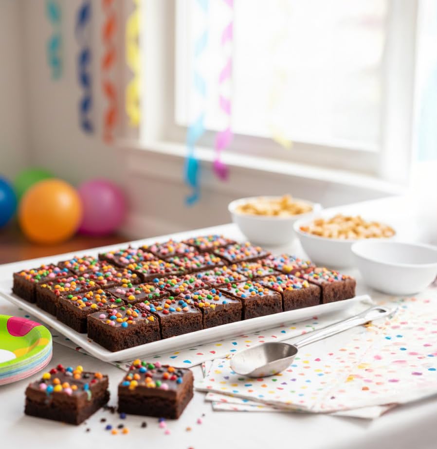 OMCookie Birthday Party Large Brownies Gift Box – Nut Free, Kosher Pareve, Individually Wrapped