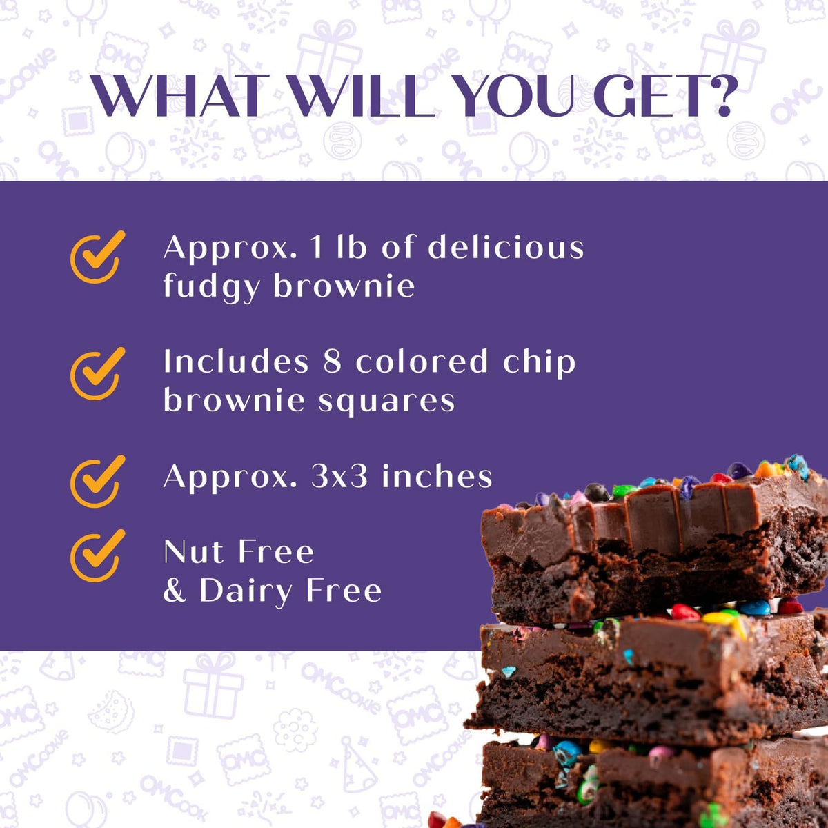 OMCookie Get Well Soon Gift Basket – Nut Free Brownies & Cookies