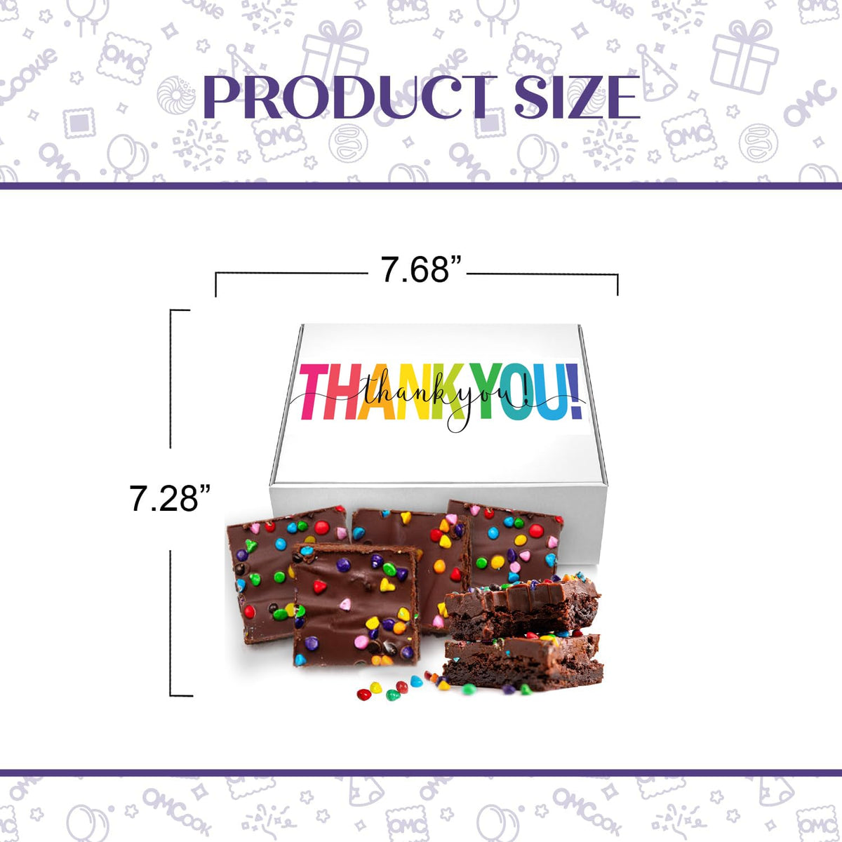 OMCookie Thank You Gift Basket – Nut Free Brownies & Cookies for Appreciation