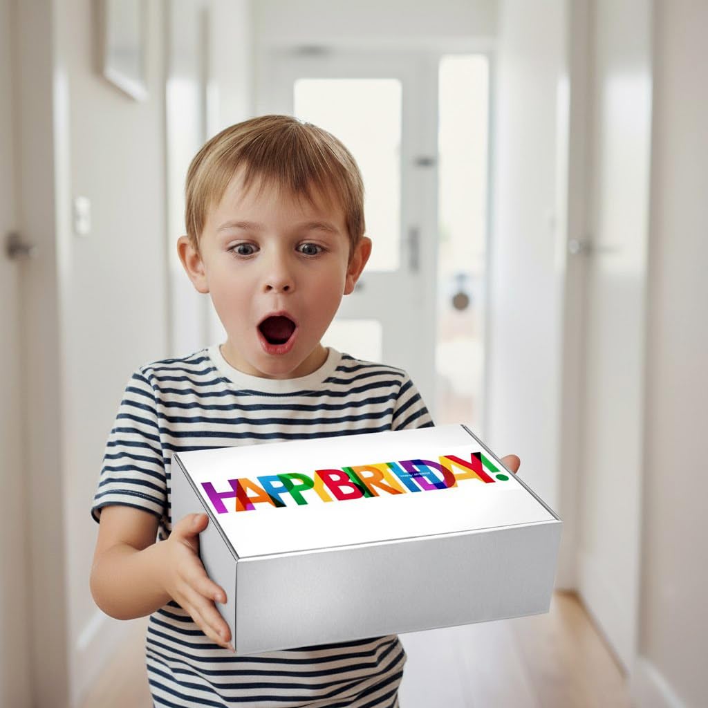 OMCookie Birthday Party Large Brownies Gift Box – Nut Free, Kosher Pareve, Individually Wrapped