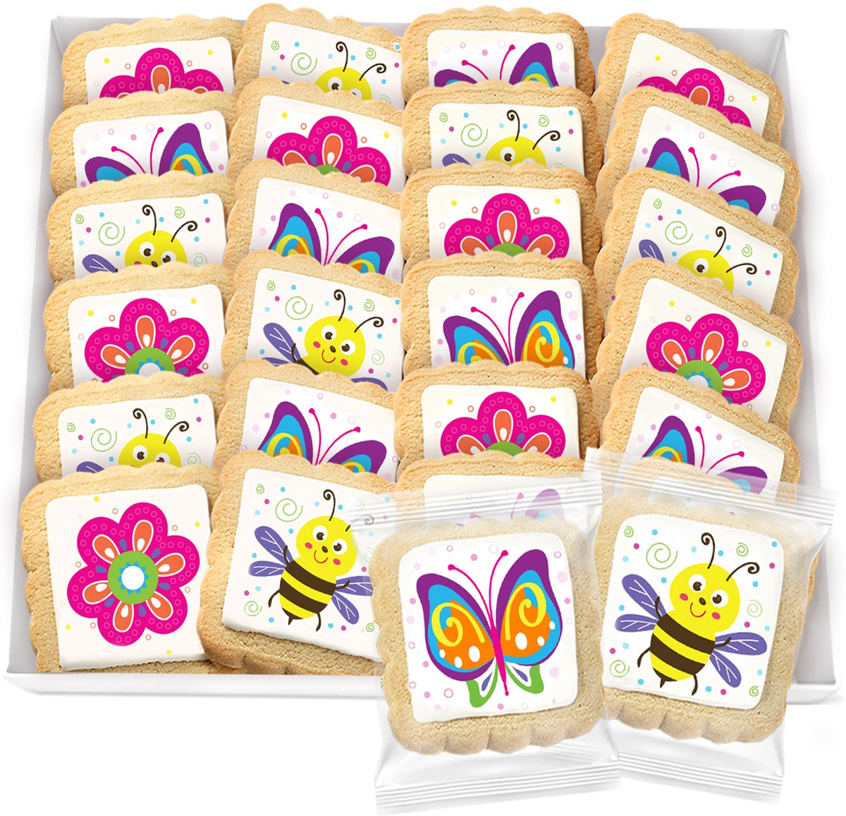 OMCookie Spring Cookies 24 Pack – Individually Wrapped, Nut-Free, Kosher OU-D, Easter Party Favors