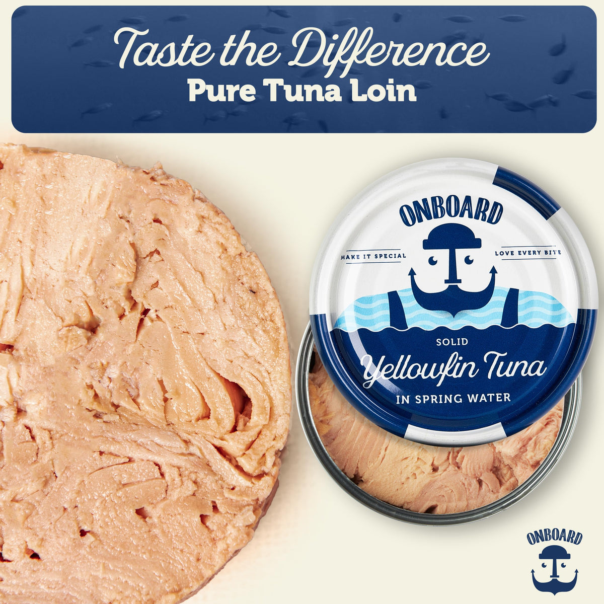 ONBOARD Premium Yellowfin Tuna in Spring Water – 12 Pack 5 oz Cans, Sustainably Wild-Caught, Gluten Free, Non-GMO, 24g Protein