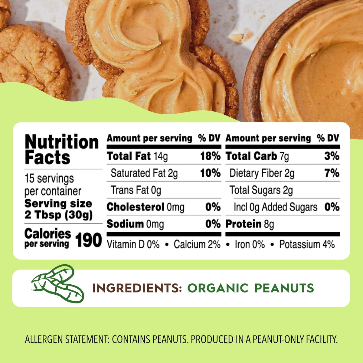 Once Again Organic Creamy Peanut Butter 9 lb Bucket – No Sugar Added, Unsalted