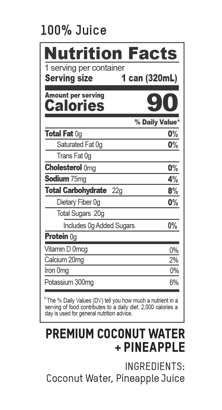 Once Upon a Coconut Premium Pineapple Coconut Water – Low Calorie, Electrolytes, Non-GMO, Gluten-Free, 10.8 Fl Oz (Pack of 12)