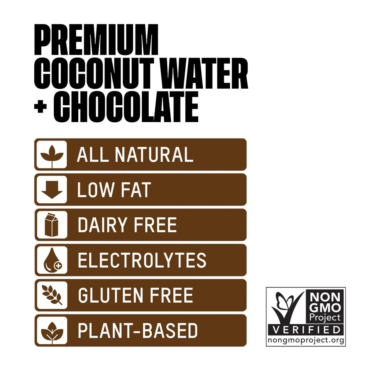 Once Upon a Coconut Premium Chocolate Coconut Water – Low-Calorie, Electrolyte Drink, Non-GMO, Gluten-Free (12 x 10.8 fl oz)