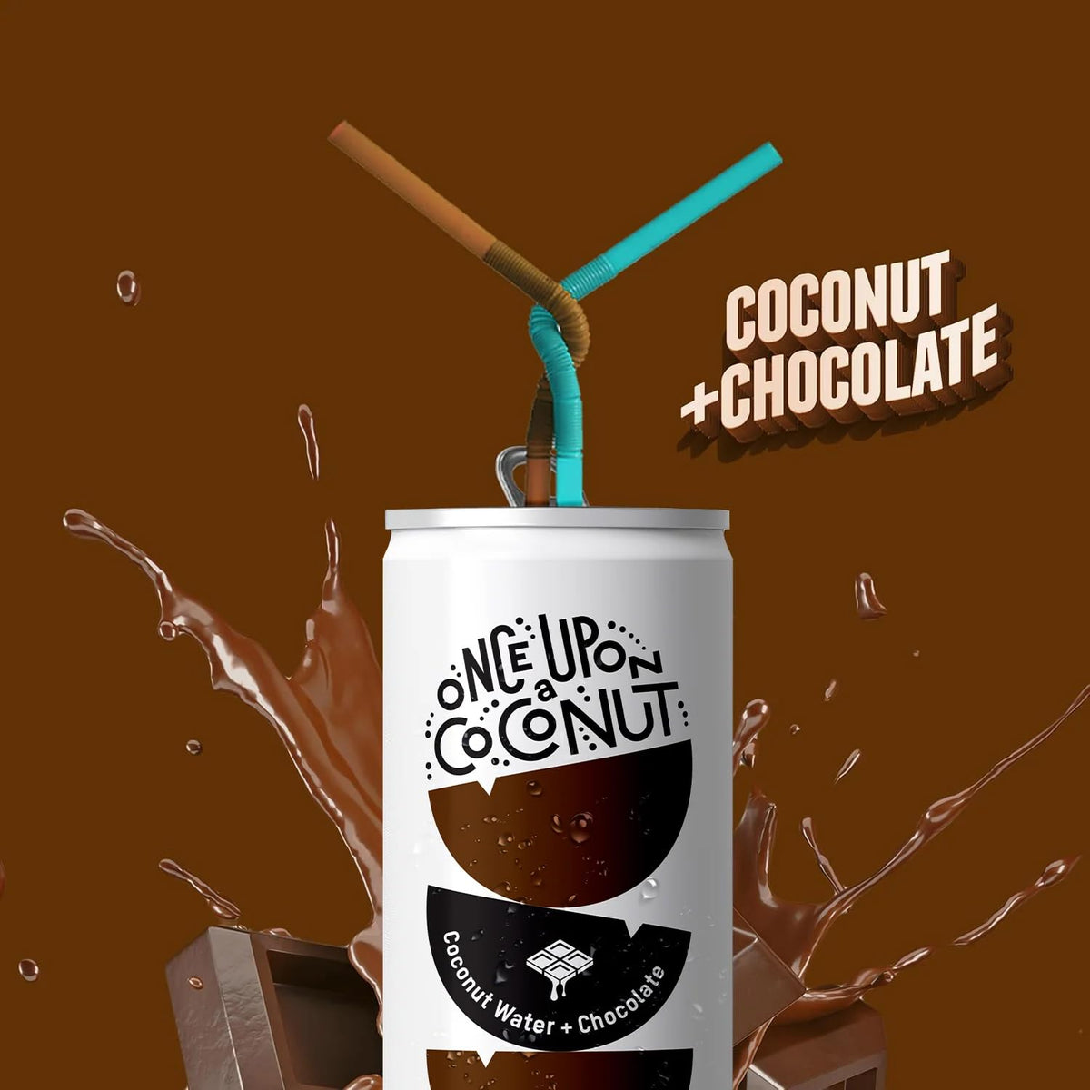 Once Upon a Coconut Premium Chocolate Coconut Water – Low-Calorie, Electrolyte Drink, Non-GMO, Gluten-Free (12 x 10.8 fl oz)