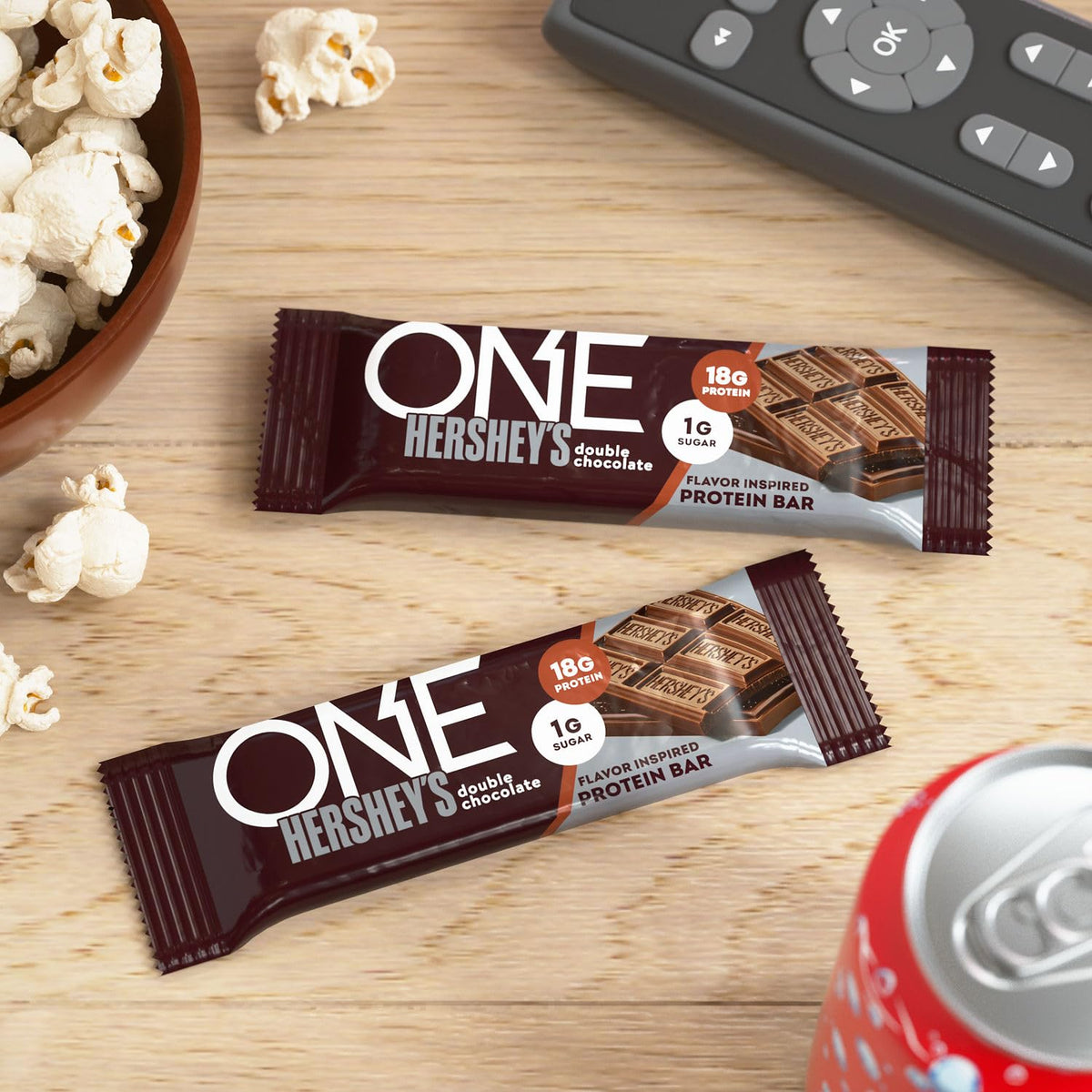 ONE Protein Bars – Hershey's Double Chocolate, Gluten Free, 18g Protein, 3g Sugar, 2.12 oz Each | 12-Pack Pantry