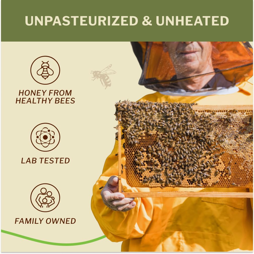 OneRoot 100% Organic Canadian Wildflower Honey – Raw, Unheated & Creamed | 17.6 oz