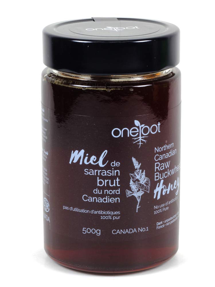 OneRoot Raw Buckwheat Honey – 500g, Unheated & Unfiltered, Dark, Nutrient-Rich Natural Sweetener