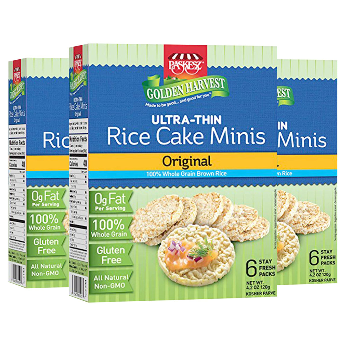 Only Kosher Candy Ultra-Thin Original Wholegrain Rice Cakes Minis - Gluten Free, Kosher Certified