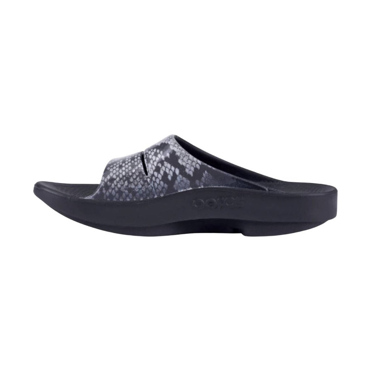 OOfos Women's OOahh Limited Slide - Snake - ONLINE STORE CREDIT/EXCHANGE ONLY