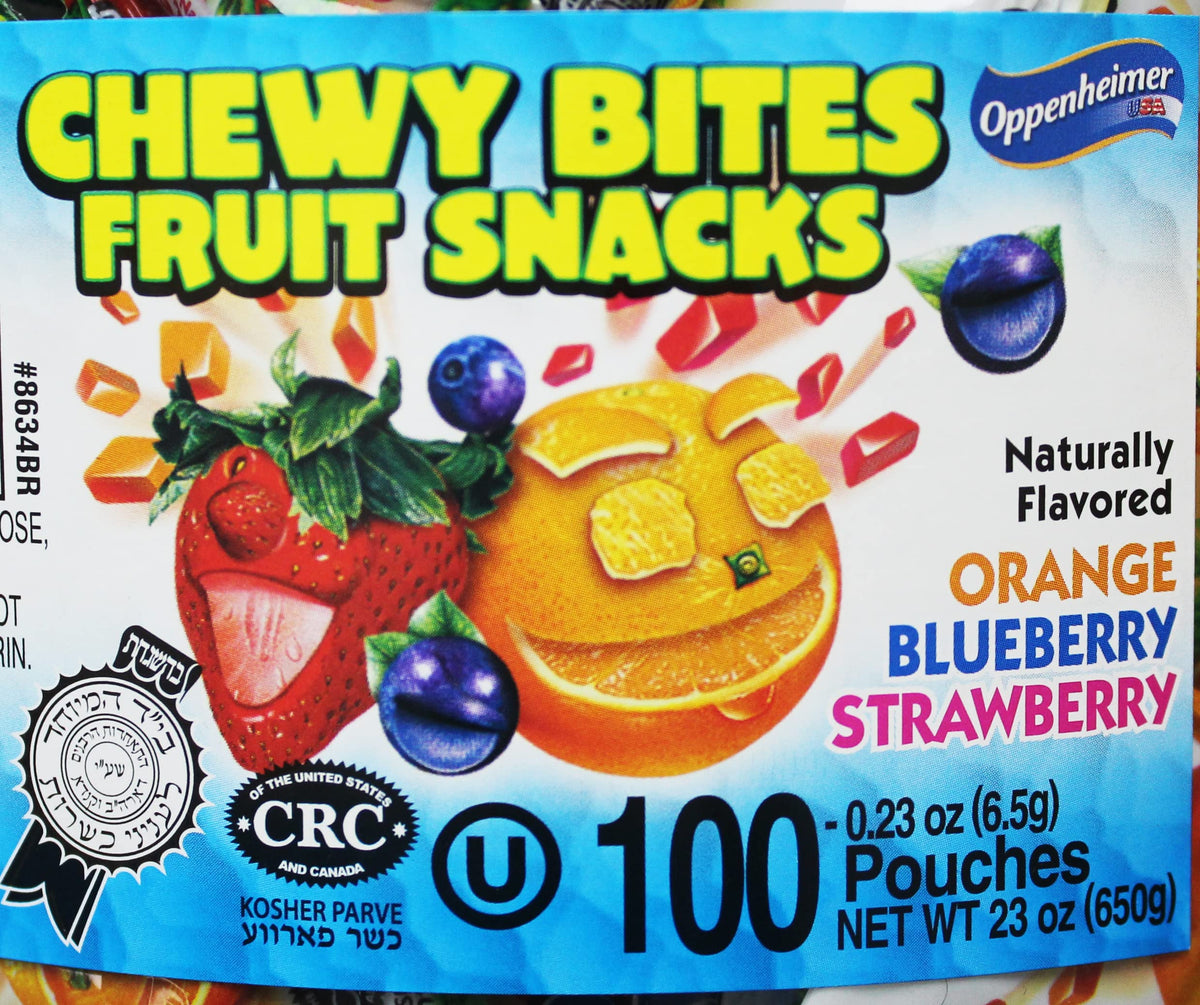 Oppenheimer USA 100 Fruit Nuggets Mini Pouches – Kosher, Gluten Free, Real Juice, Vitamin C 66% | Au'some