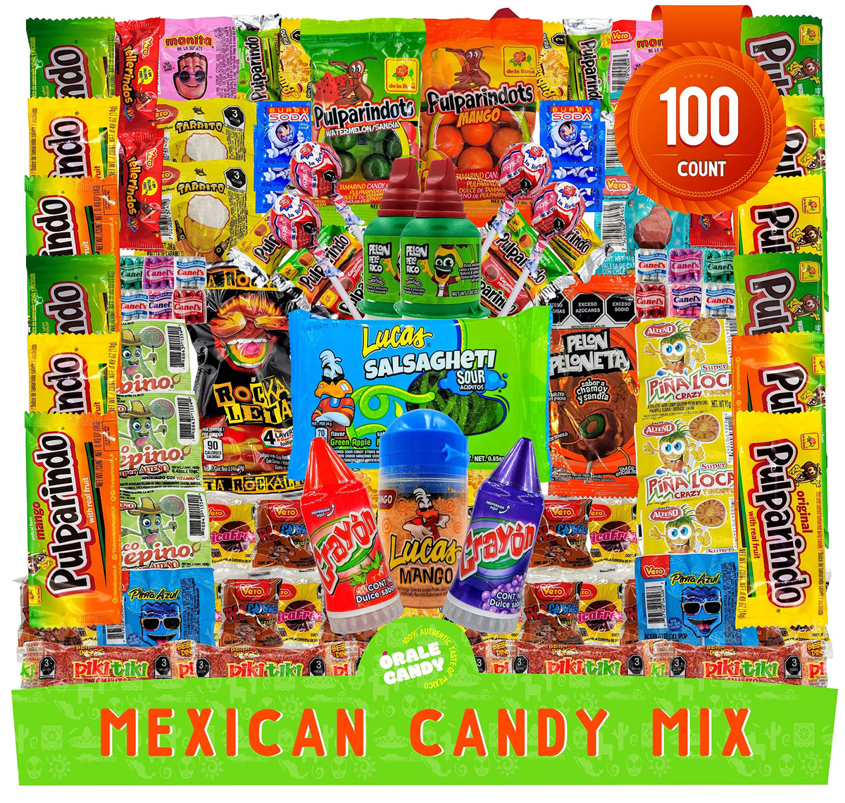 Órale Candy Mexican Candy Mix Assortment – 100-Count Variety Pack