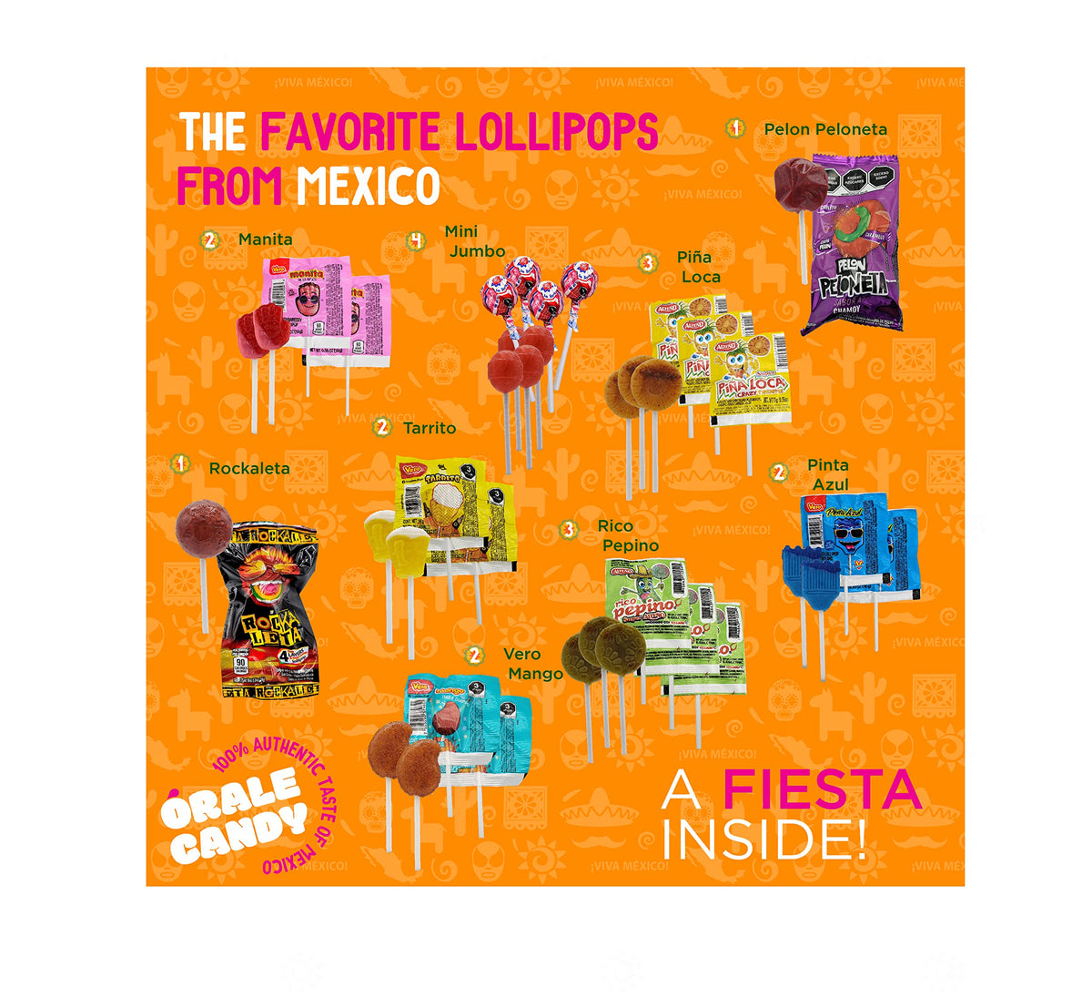 Órale Candy Mexican Candy Mix Assortment – 100-Count Variety Pack