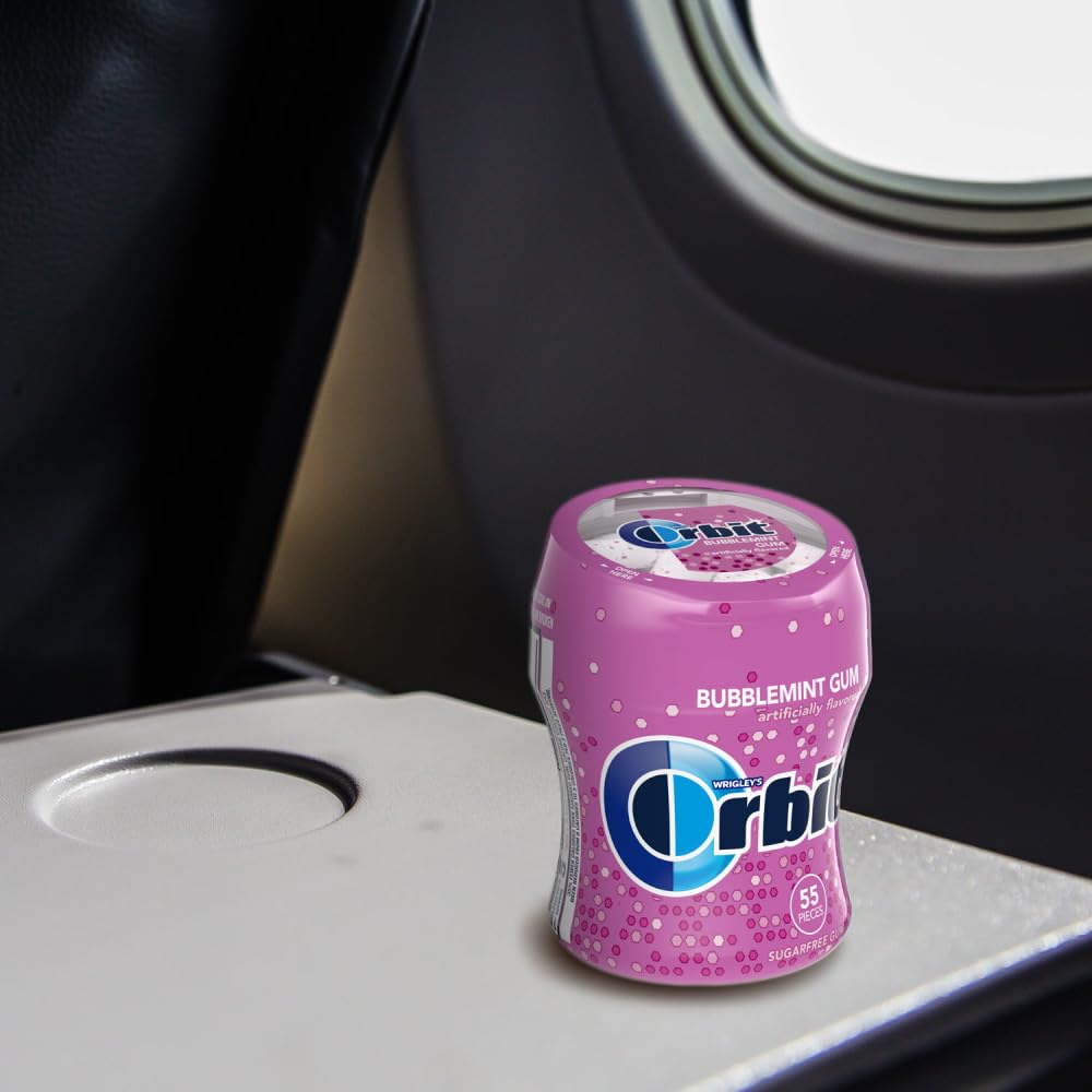 Orbit Bubblemint Sugar Free Gum Bulk Pack – 4 x 55-Piece Bottles