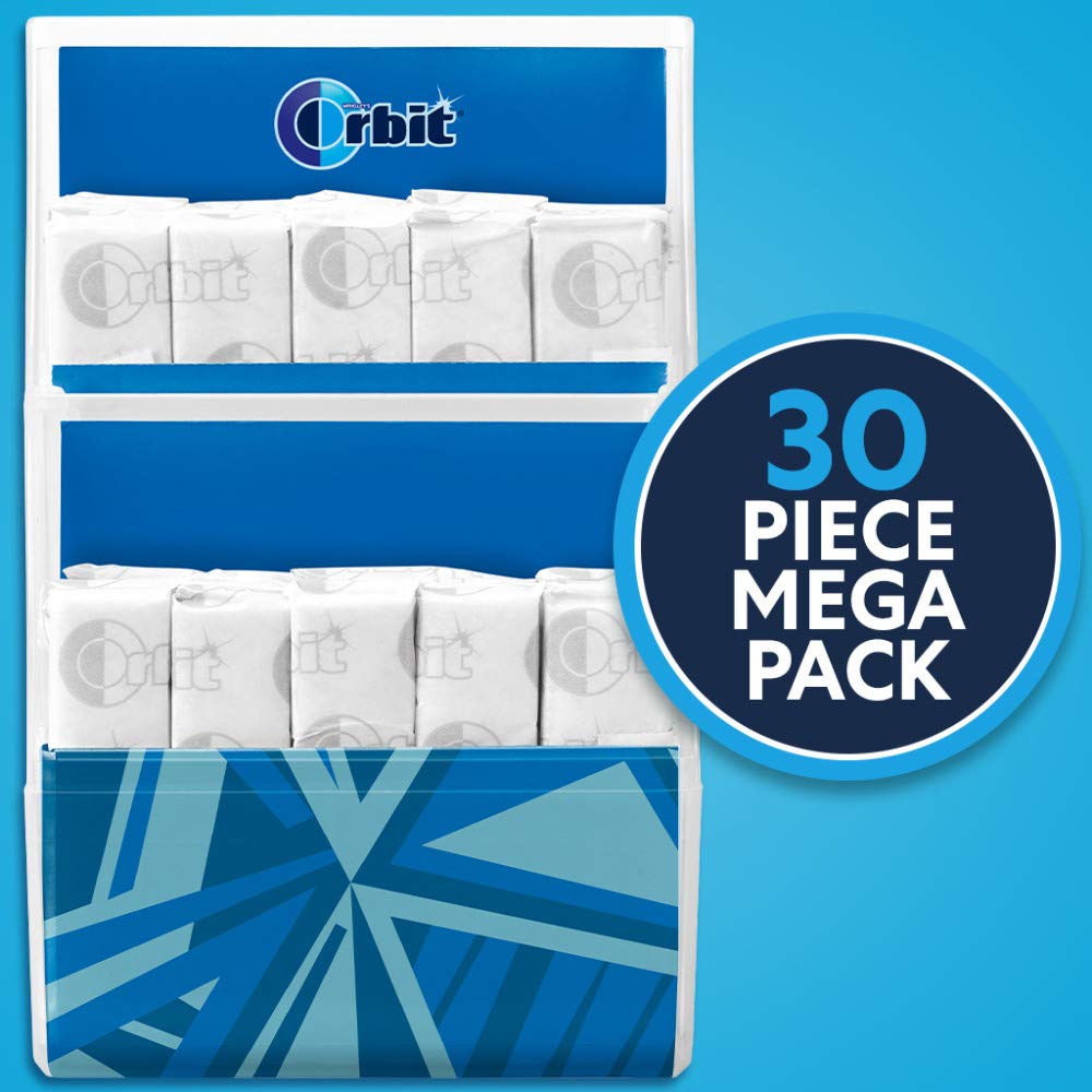 ORBIT Peppermint Sugar Free Chewing Gum Mega Pack – Travel Essentials for Spring Break | 30 Ct