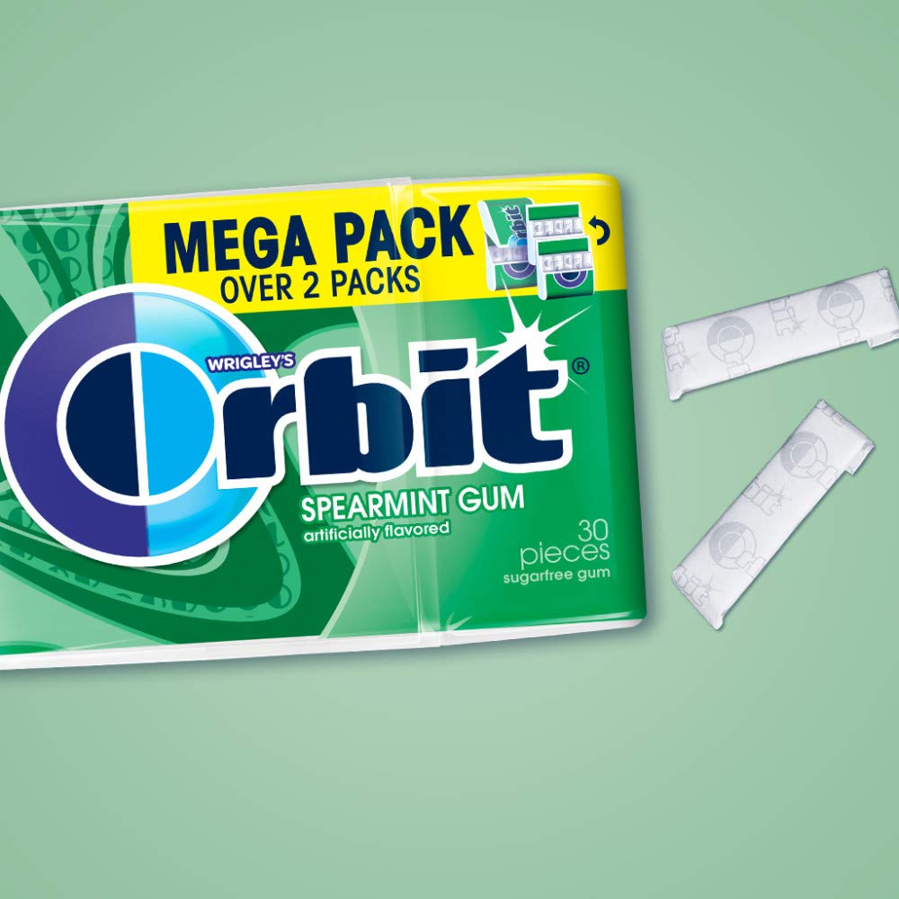 Orbit Spearmint Sugar Free Gum – Mega Pack (180 Pieces) ADA Accepted