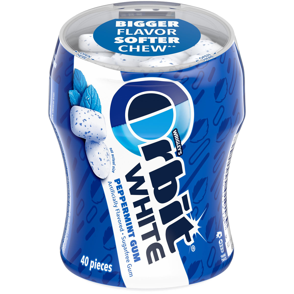 Orbit White Peppermint Gum – 4 x 40-Piece Sugar Free Bottles | The Hampton Candy Company
