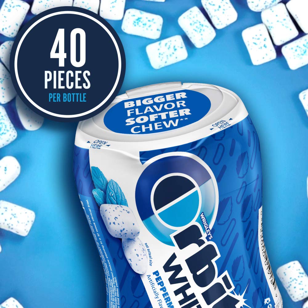 ORBIT White Peppermint Sugarfree Gum Bulk Pack – 4 x 40-Piece Bottles