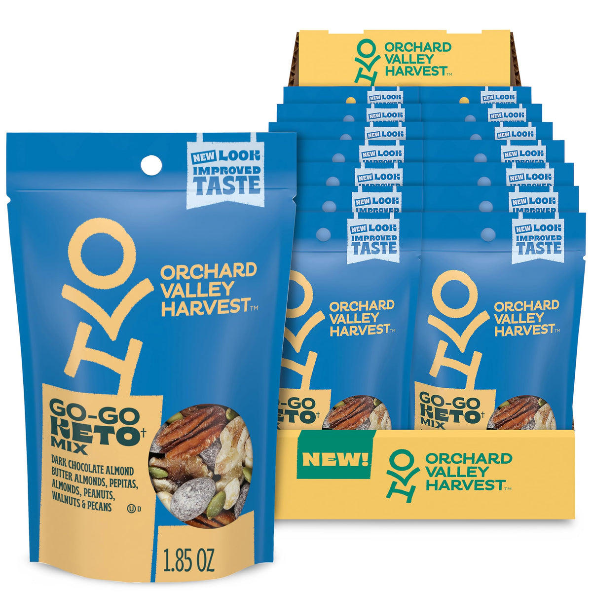 Orchard Valley Harvest Go-Go Keto Mix 14-Pack - Low Carb, Gluten Free, Non-GMO