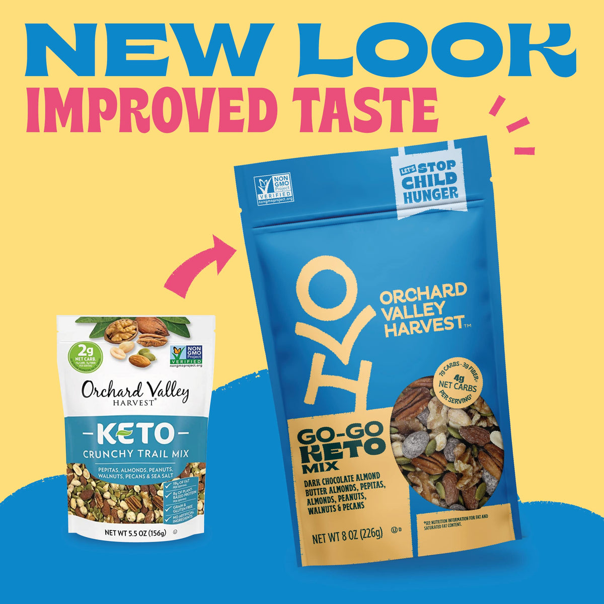 Orchard Valley Harvest Go-Go Keto Mix 14-Pack - Low Carb, Gluten Free, Non-GMO