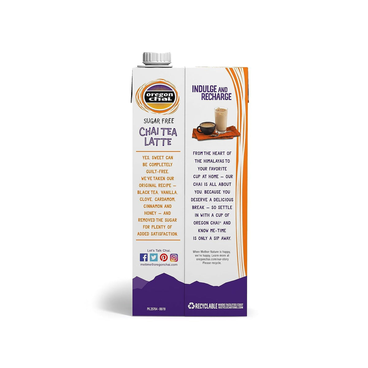 Oregon Chai Sugar Free Chai Concentrate – 32 fl oz (Pack of 6)