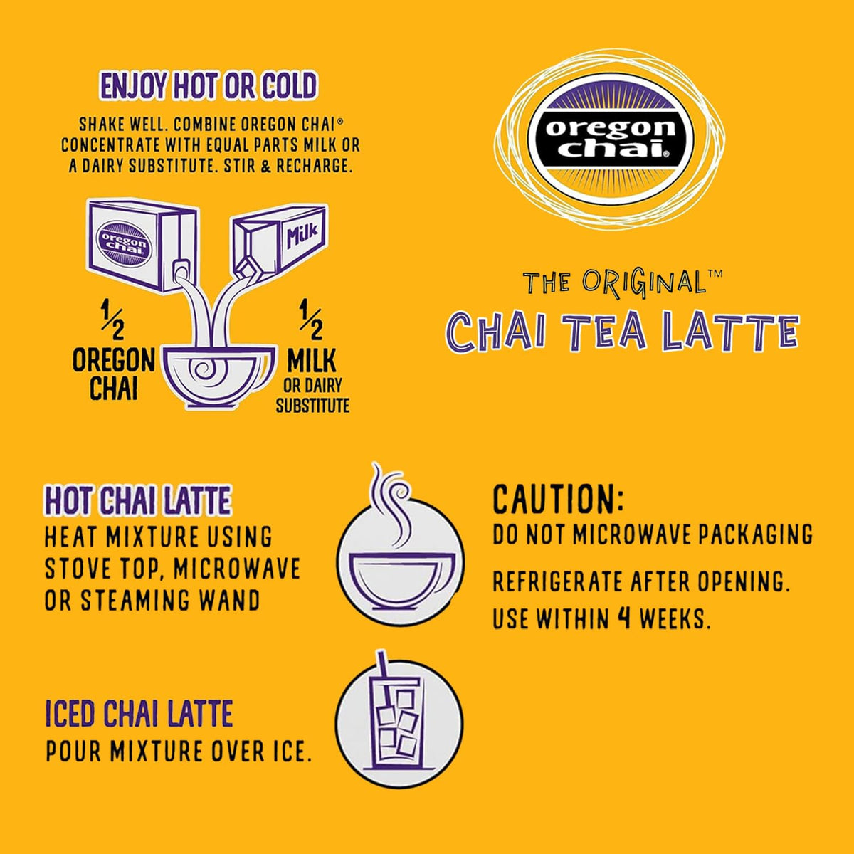 Oregon Chai Sugar Free Chai Concentrate – 32 fl oz (Pack of 6)