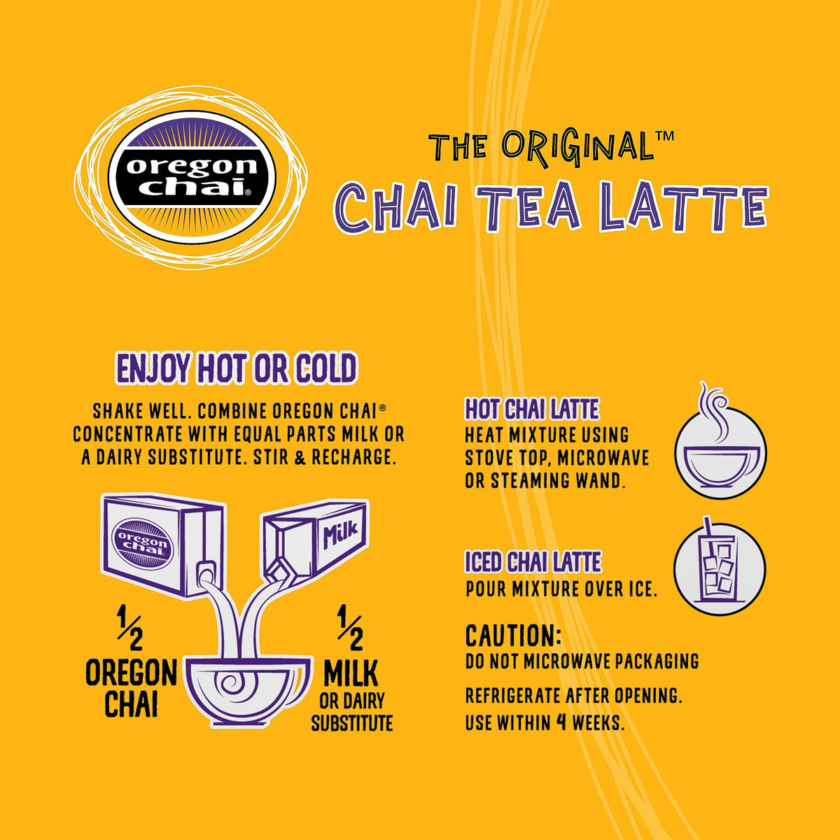 Oregon Chai Vanilla Chai Concentrate – 32 oz (Pack of 6)