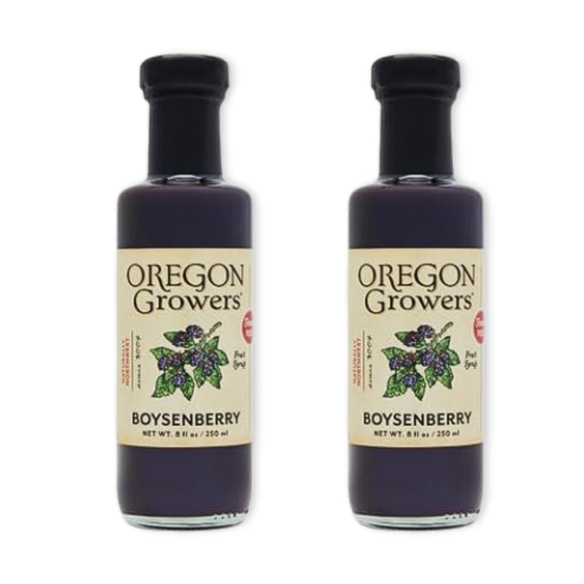 Oregon Growers Boysenberry Syrup – 8 oz Pack of 2, for Pancakes & Waffles