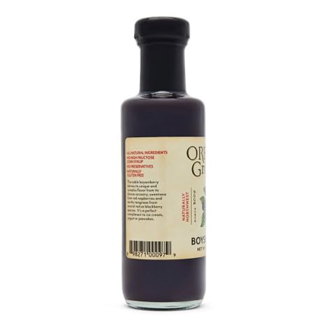 Oregon Growers Boysenberry Syrup – 8 oz Pack of 2, for Pancakes & Waffles