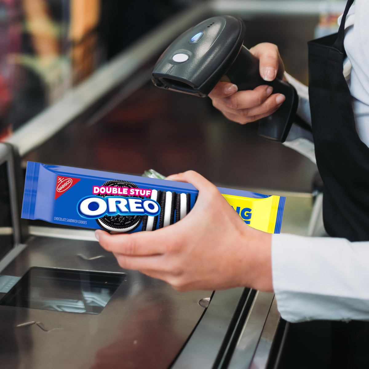 OREO Double Stuf Chocolate Sandwich Cookies – King Size 12-Pack (8 Cookies Each)