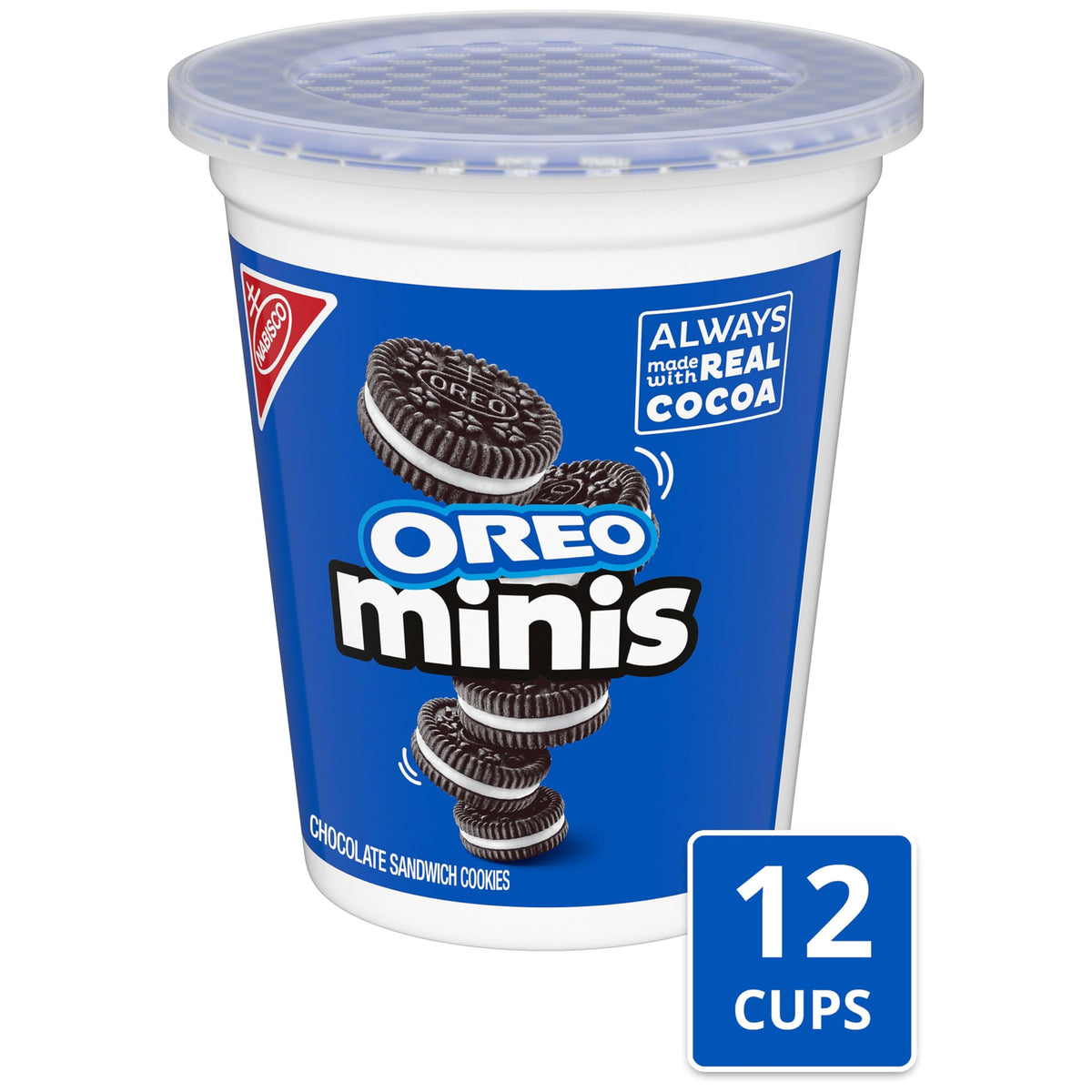OREO Minis Chocolate Sandwich Cookies - 12 Snack Cups, 3.5 oz Each